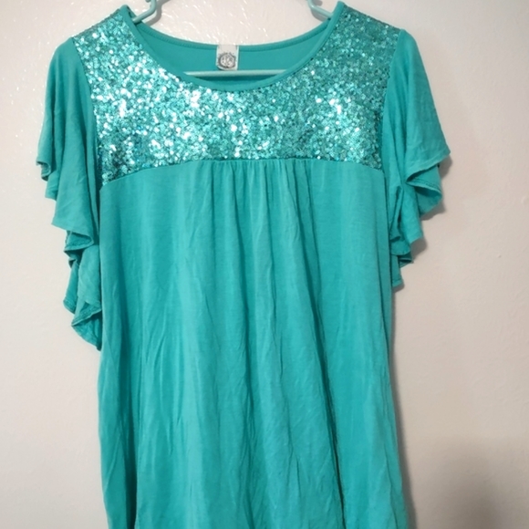 Blue Sun & Moon Blouse Size M - Picture 2 of 5